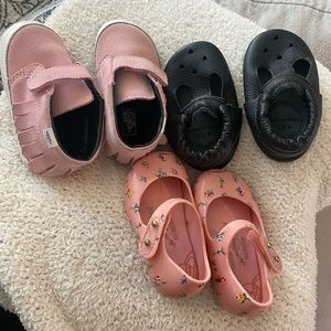 Vans crib shoes, bird rock moccasins & Vivienne Westwood/mini Melissa’s